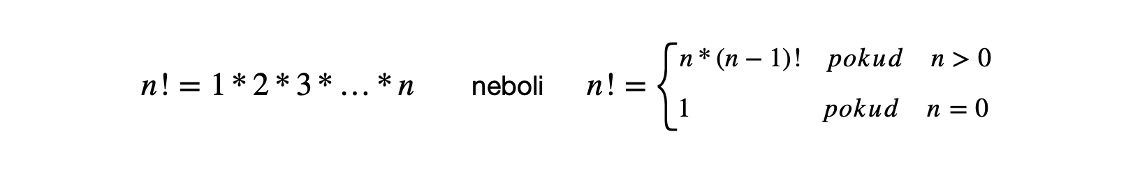 factorial equation